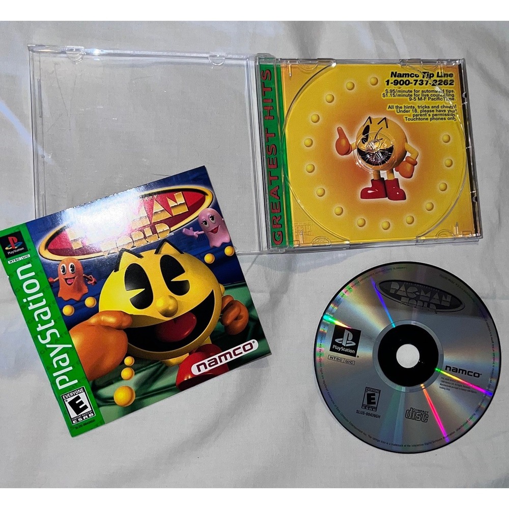 Pac-Man World Sony PlayStation 1 PS1 1999 Complete w Manual CIB Namco 20th Anniv